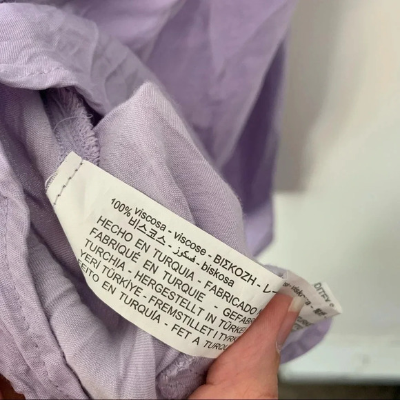 Zara Dress size small light purple open back mini slip dress - Picture 8 of 8